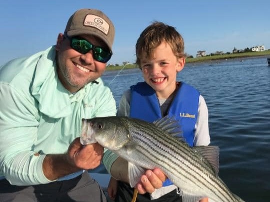 Striped bass caught in Maine