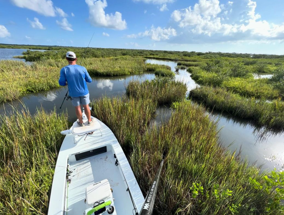 Person fishing at Cocoa Beach