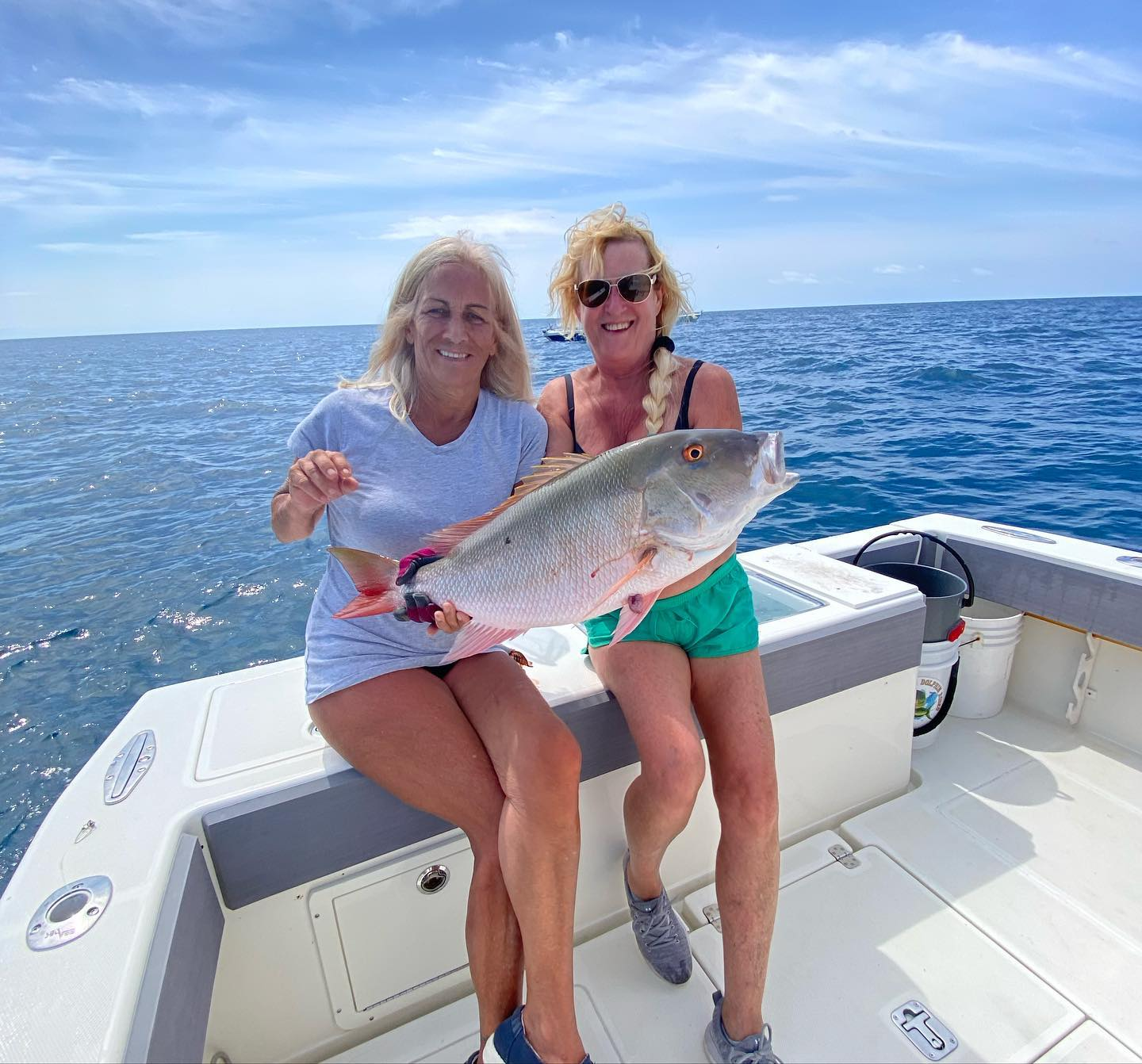 A mutton snapper fish caught while fishing in Florida
