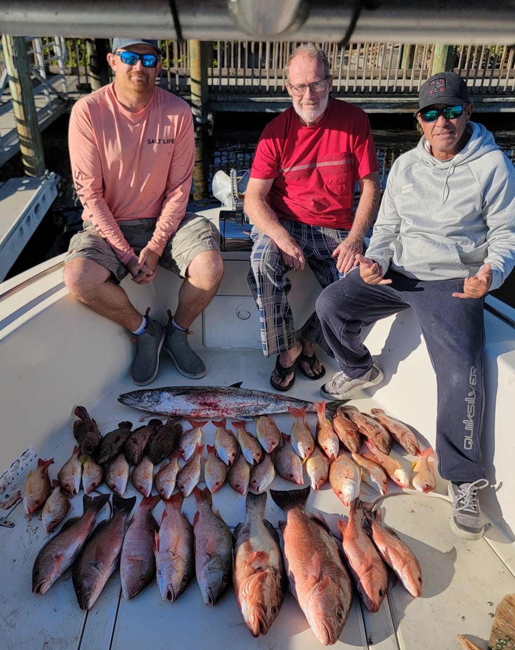 Wahoo fish caught in FL by 3 people fishing