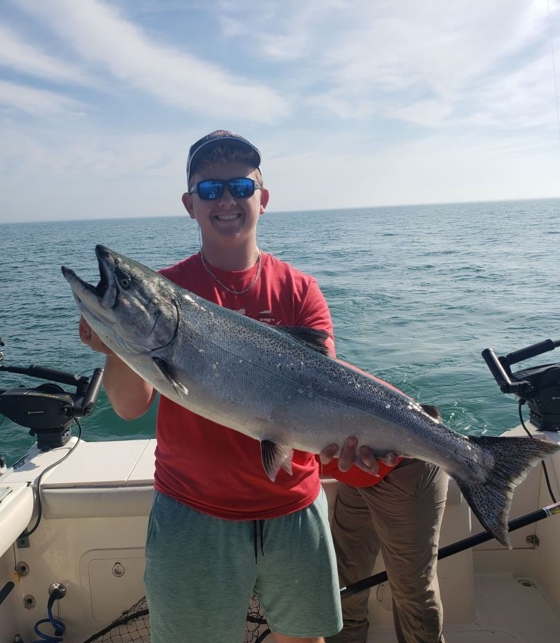 Coho salmon fish caught in Erie