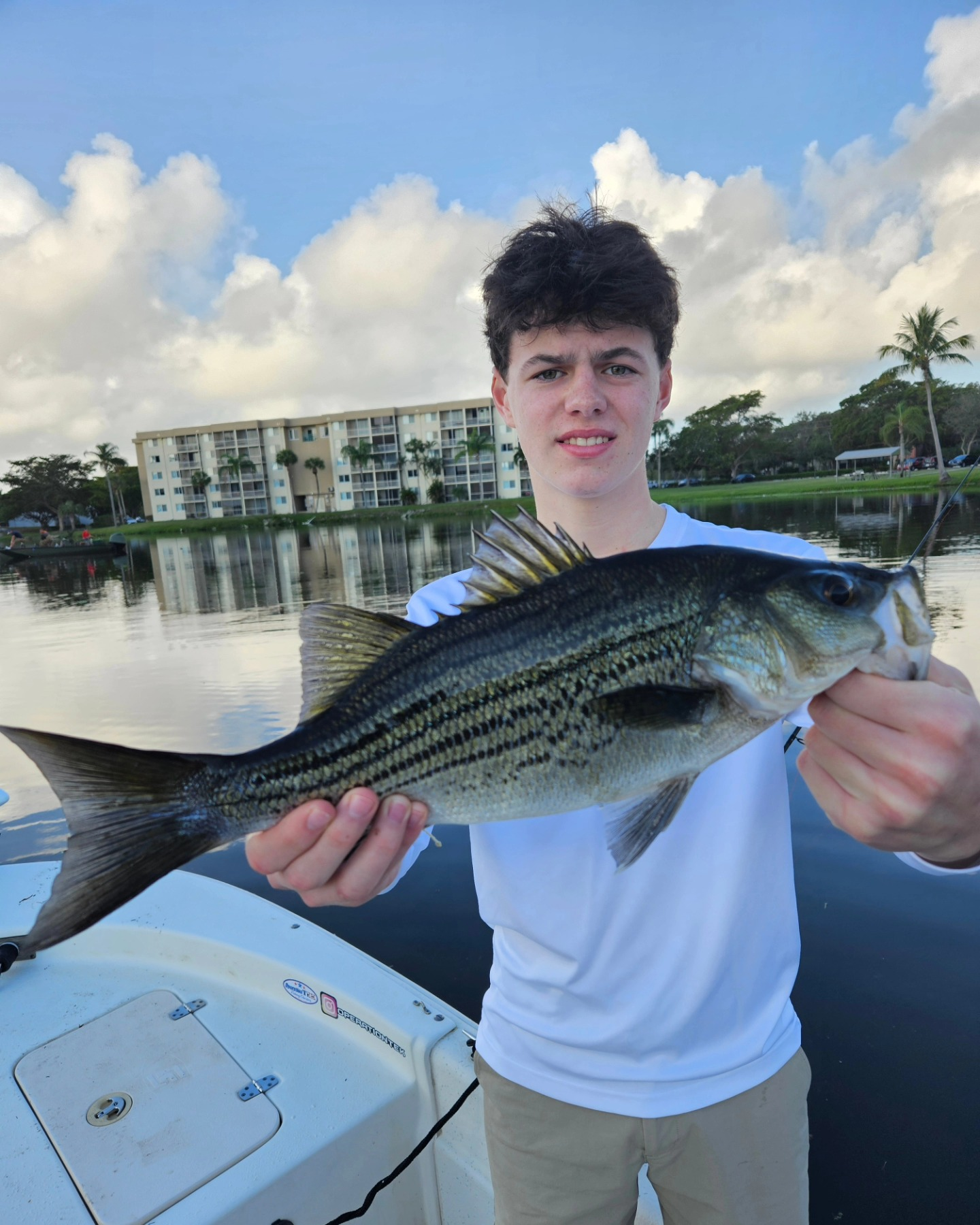 Wiper (Hybrid striped bass) caught by angler in Delray Beach