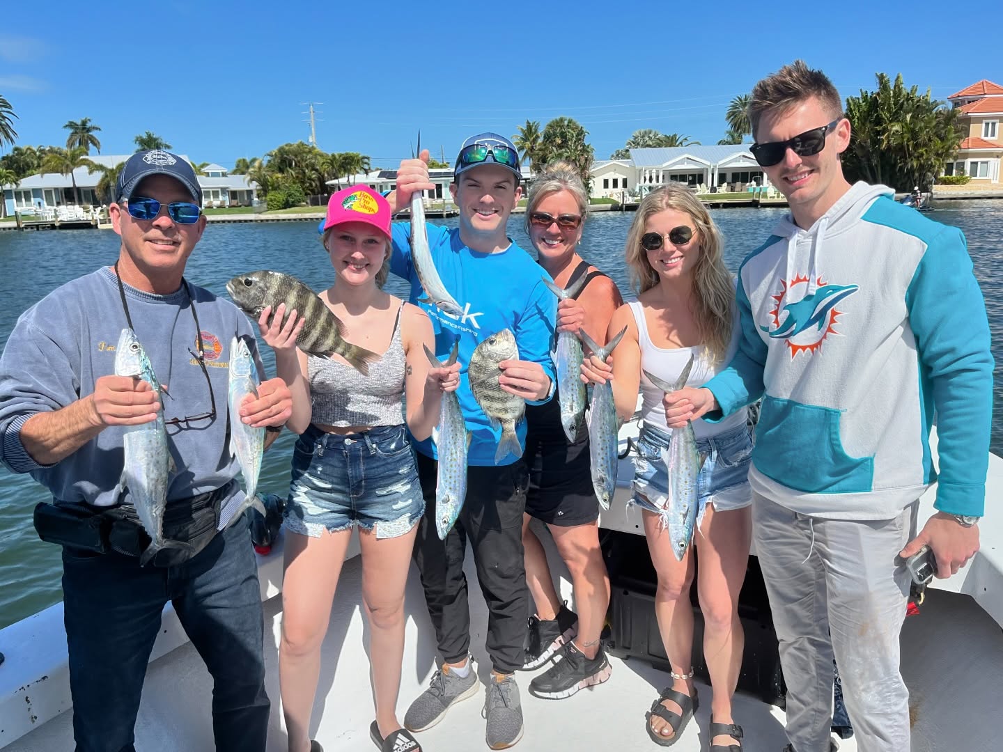 Two sheepshead fish caught during fishing in Holmes Beach