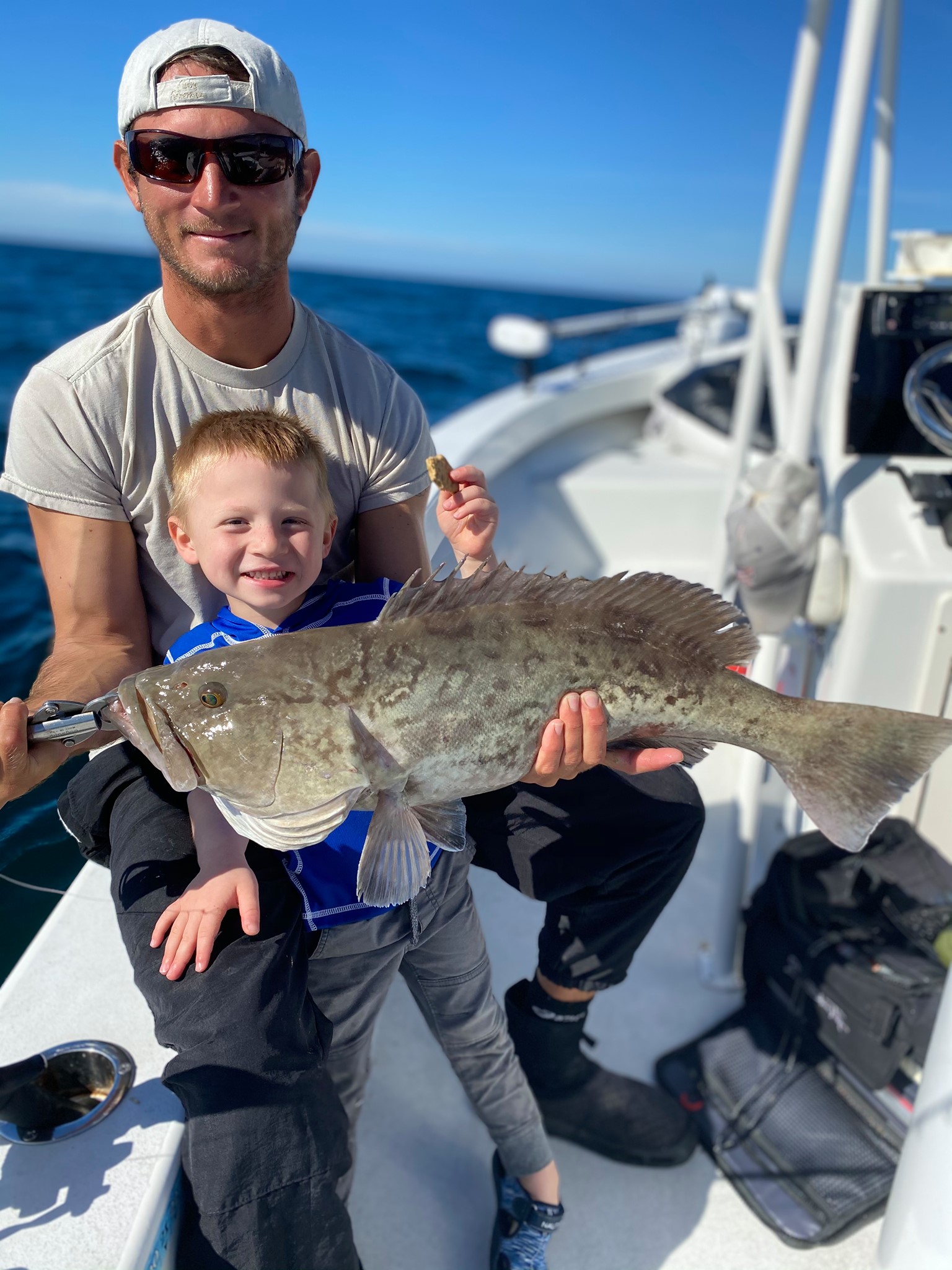 Gag grouper caught by two anglers in Fort Myers