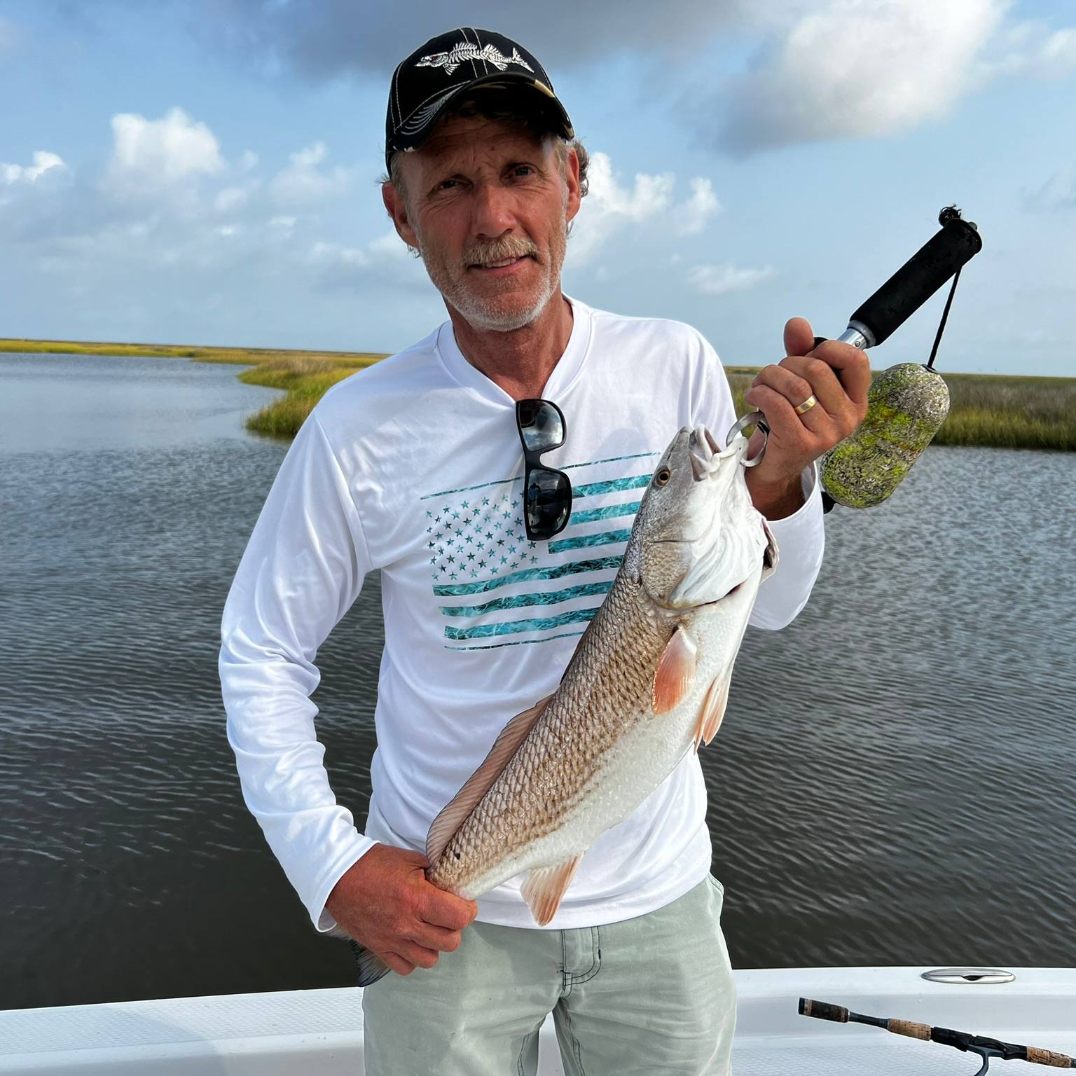 A redfish caught during a fishing trip in Slidell