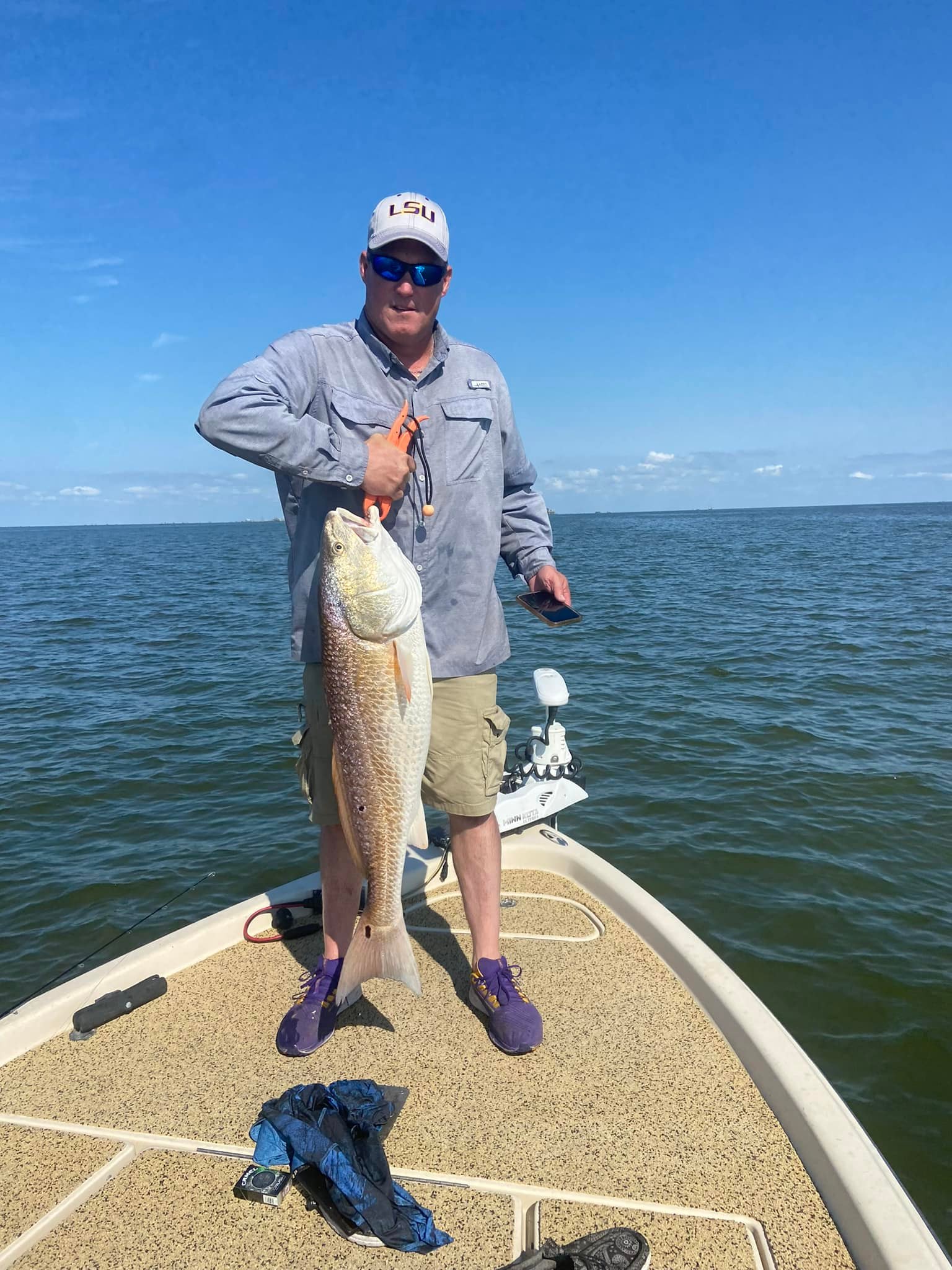 A redfish caught in Cocodrie