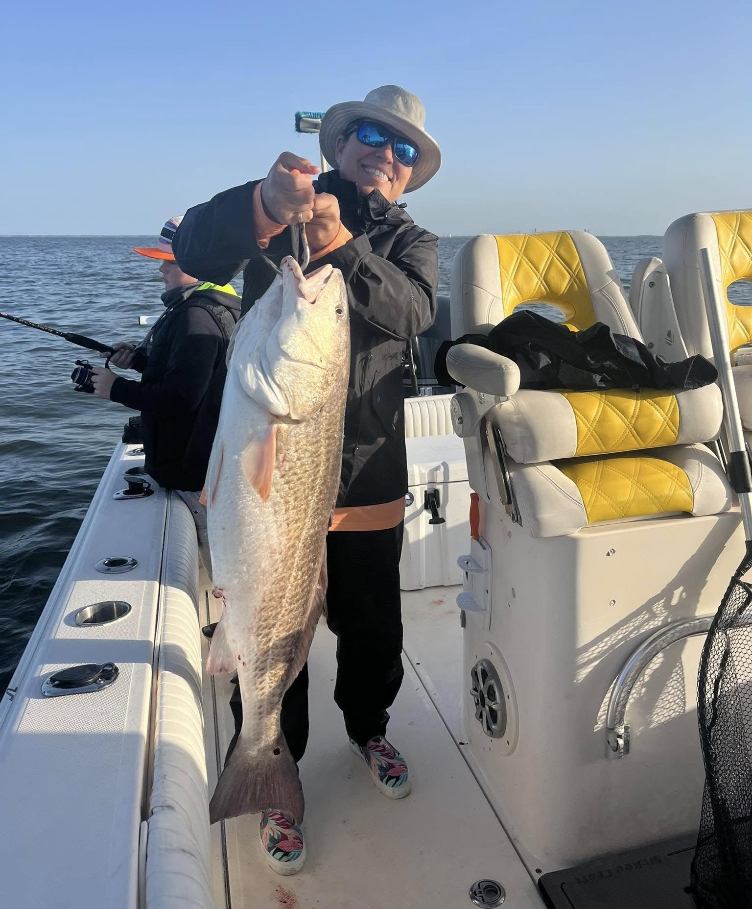 Half-day inshore fishing charter boat targeting redfish and speckled trout near Biloxi MS
