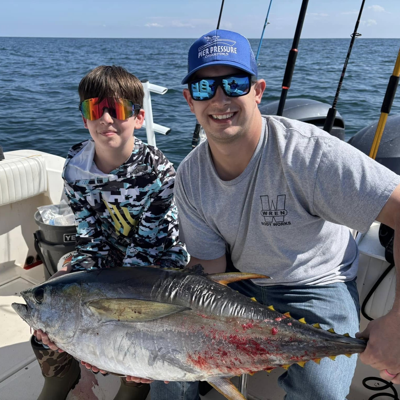 Full day offshore fishing trip Gautier Biloxi MS targeting red snapper amberjack reef fish