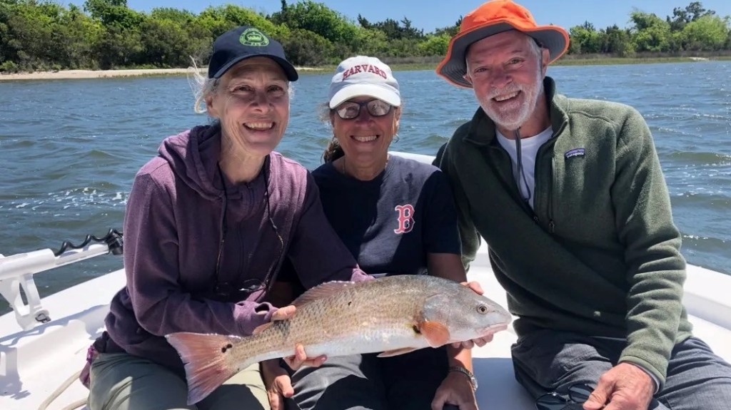 3 people fishing in North Carolina