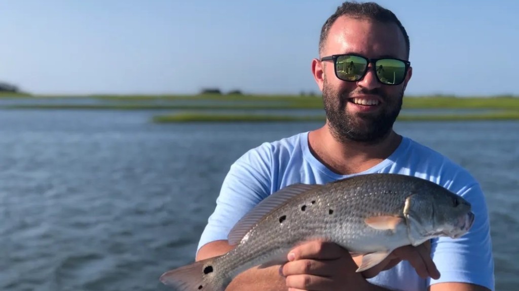 Redfish caught by angler in Stella