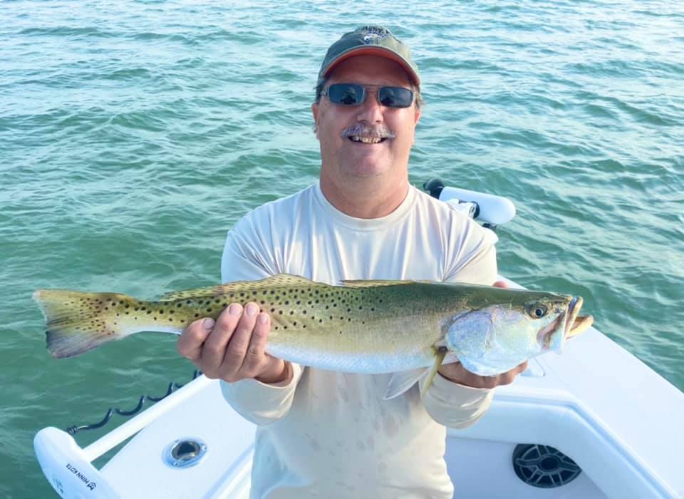 Spotted Weakfish, a 25-inch fish, caught in St. Petersburg