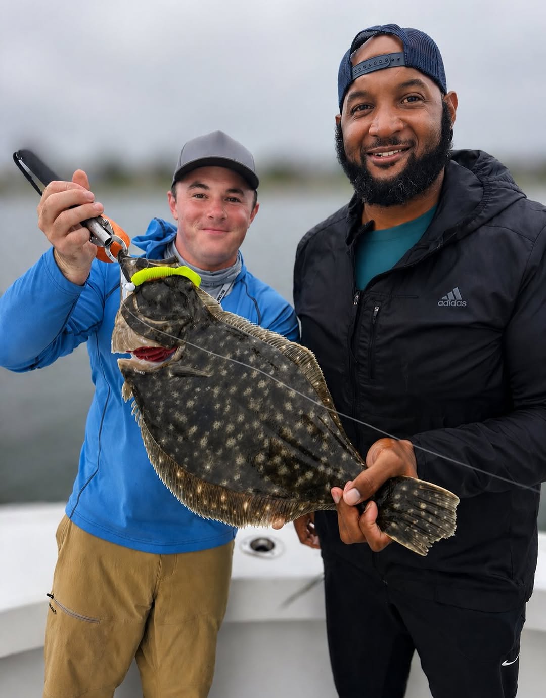 Southern flounder caught fishing in Barnegat Light NJ