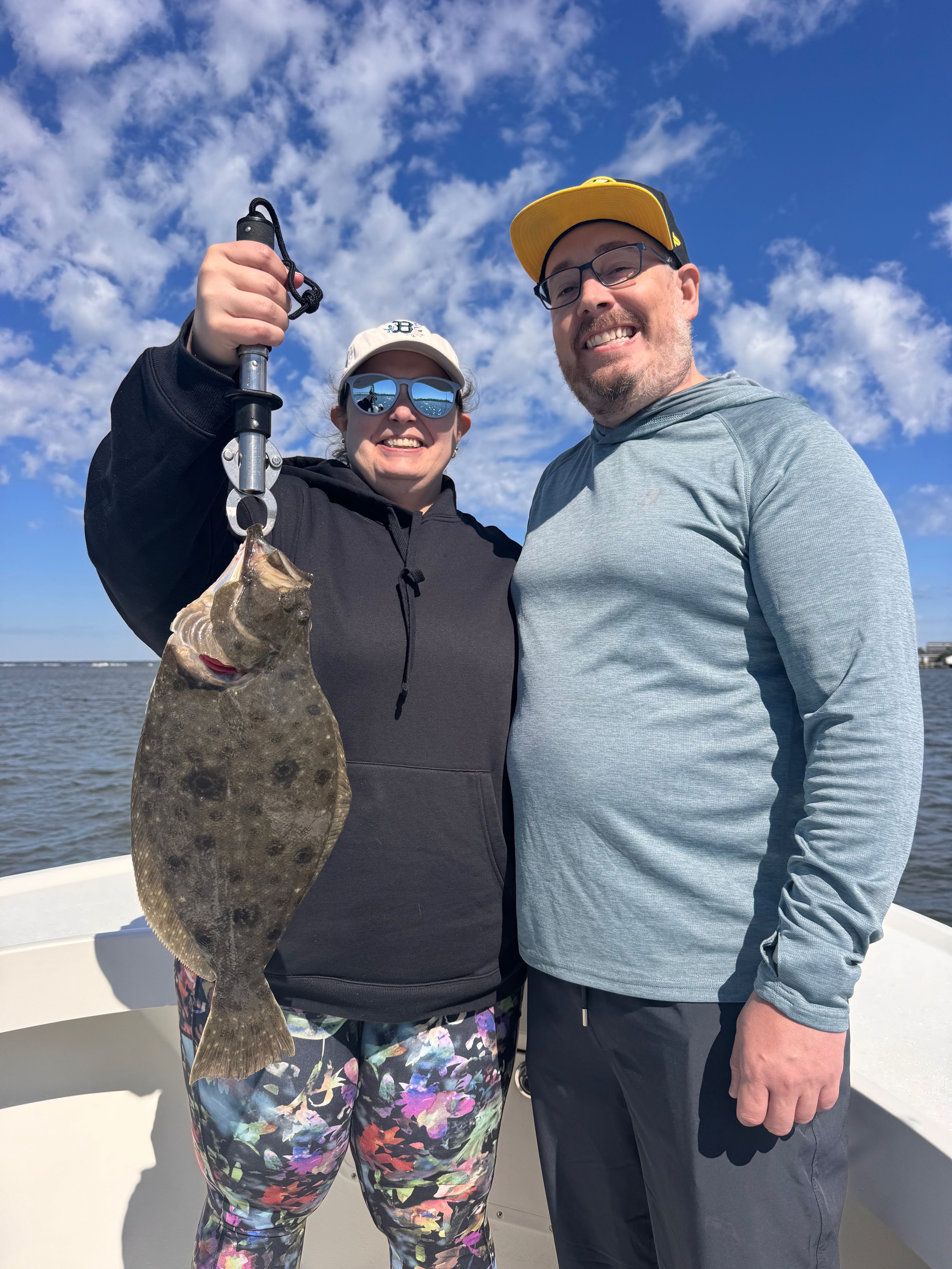 Southern flounder caught during fishing charter in Barnegat Light NJ