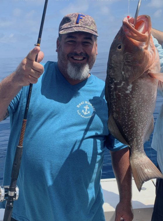 Red grouper caught during fishing cruise in Clearwater FL