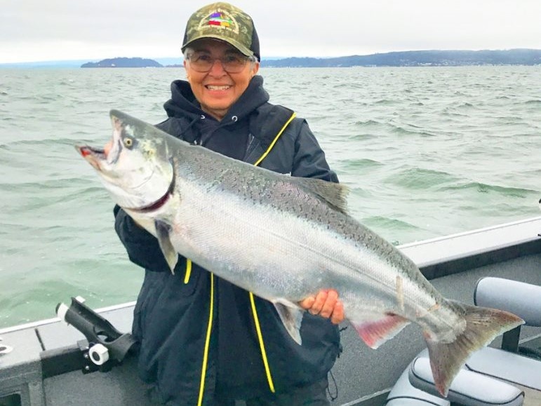 Chinook Salmon, 29 inches, caught while fishing in Bay City