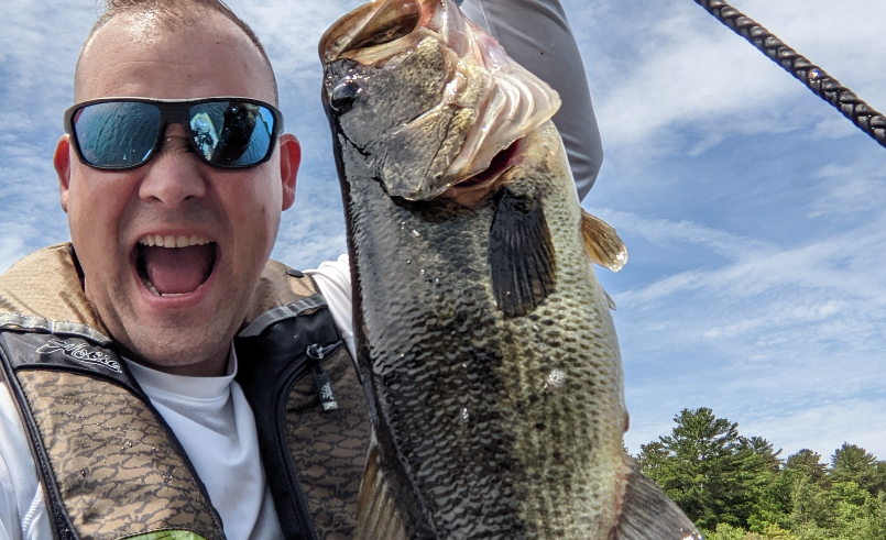Angler with a fish in Wareham