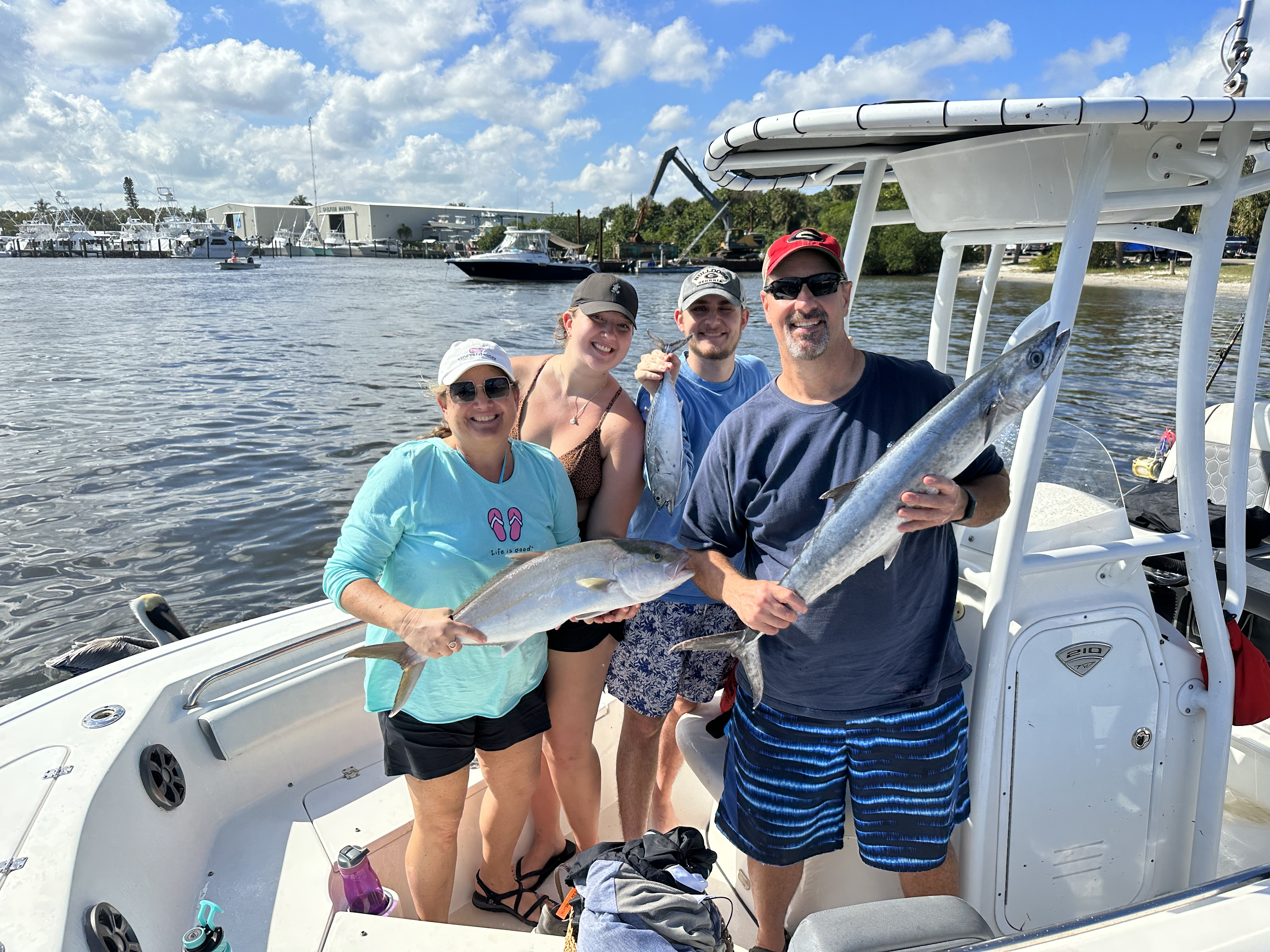 Two king mackerel and greater amberjack fish caught while fishing in Port St. Lucie
