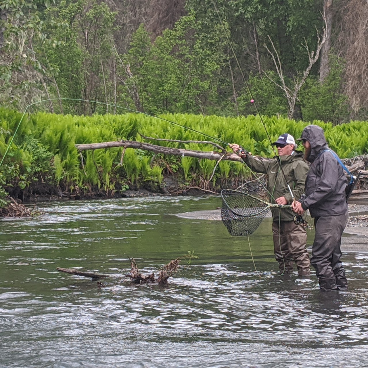 Person fishing in Alaska