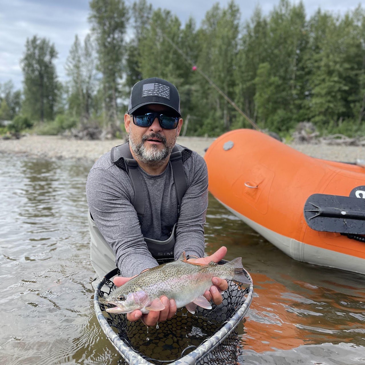 One rainbow trout caught in Alaska