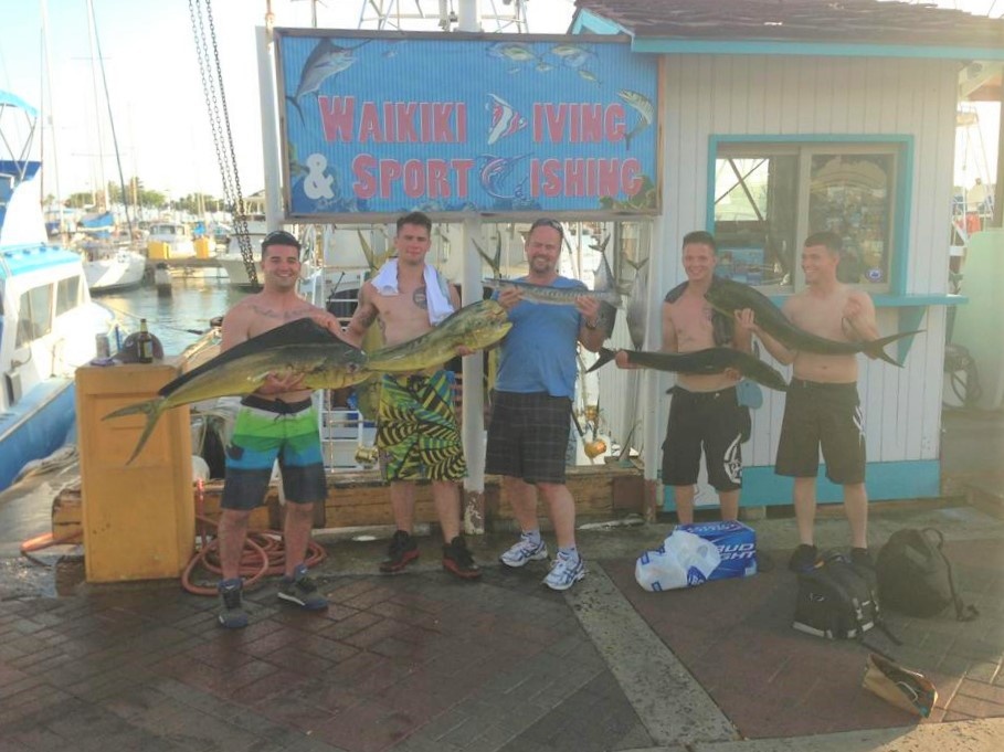 A group of 5 people enjoying a day in Honolulu