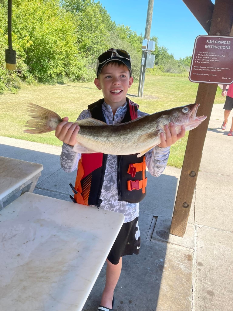 A lone fisherman in SD reels in a 19-inch catch