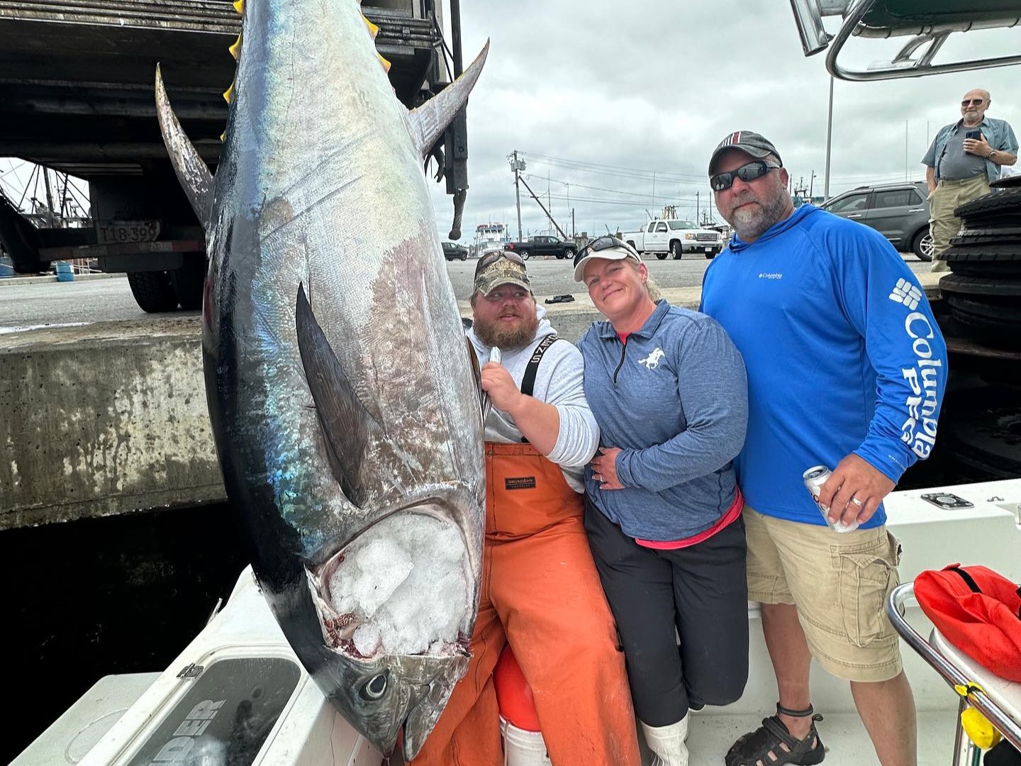 Blackfin tuna fish caught in MA while fishing