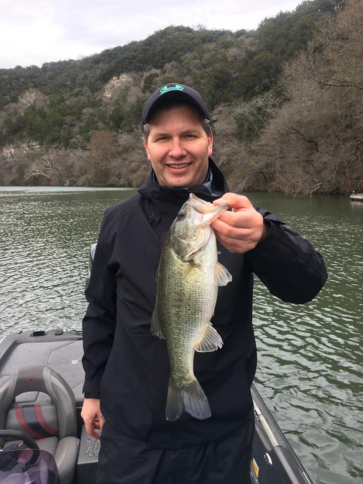 Angler with a Florida Bass catch in TX