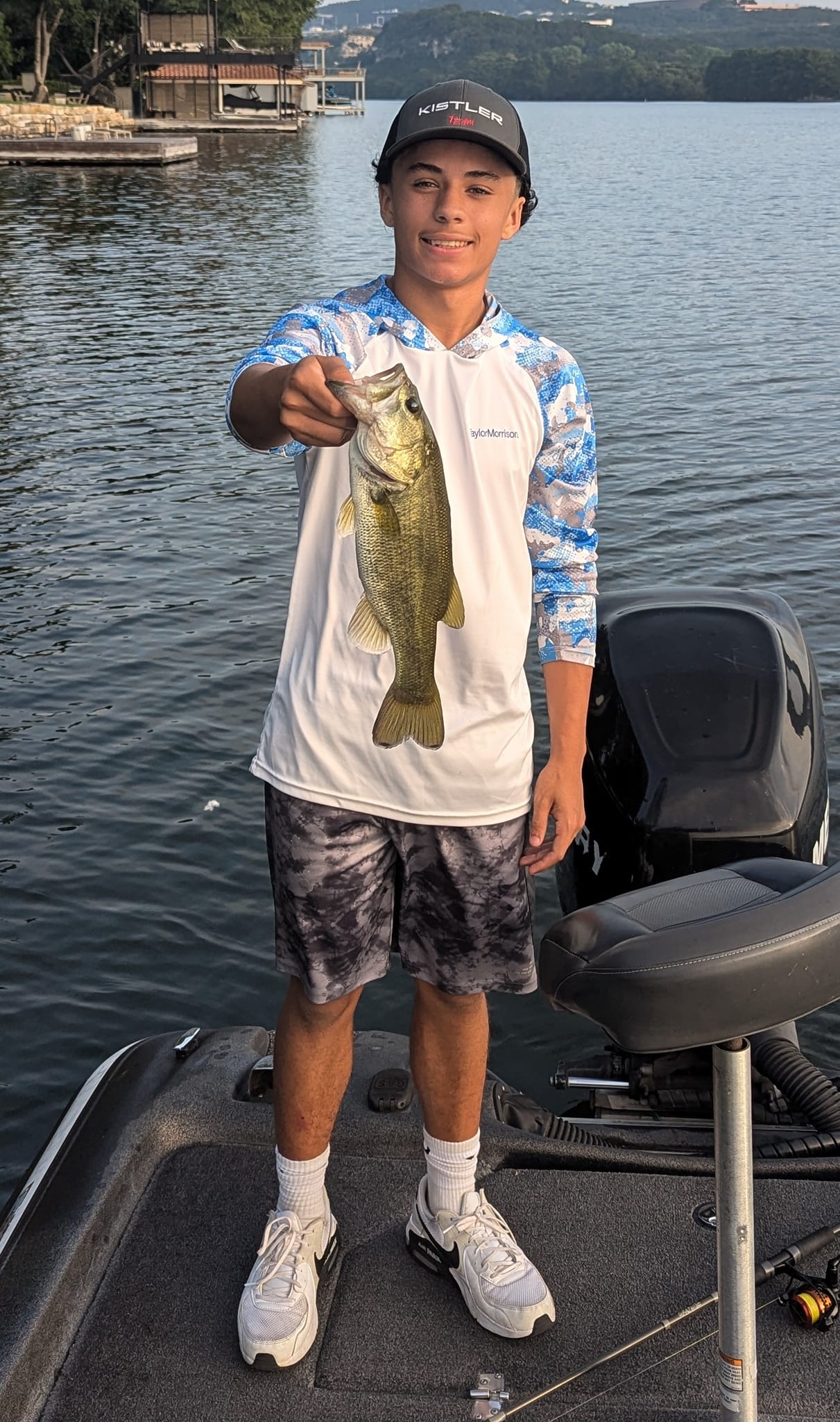 Largemouth bass caught while fishing in TX