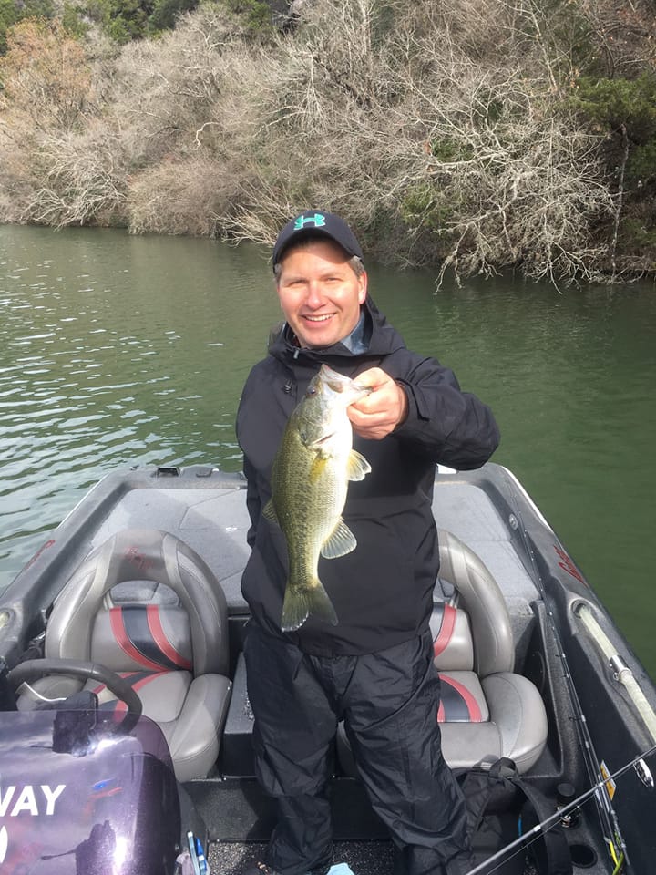 Lone angler fishing in Texas