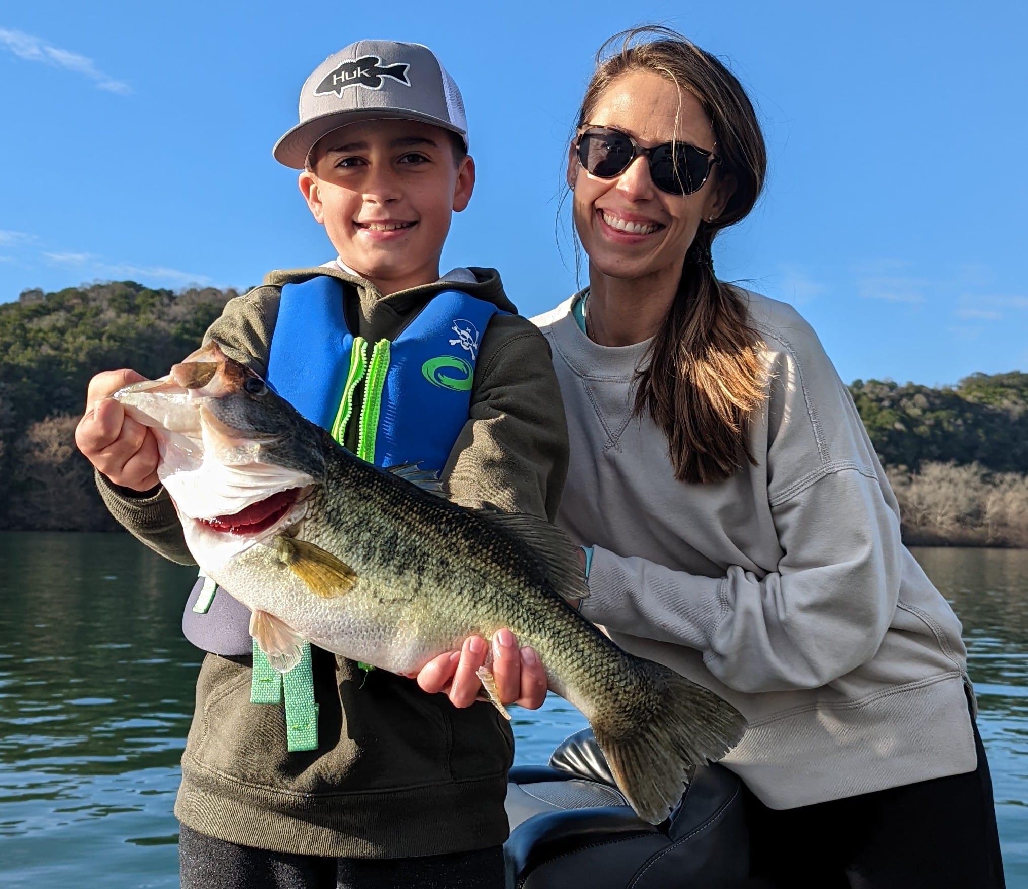 Fishing in TX - Two people enjoying their catch