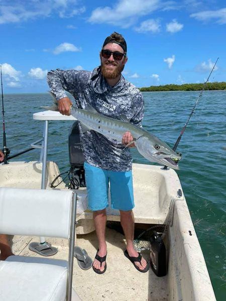Photograph of a 19-inch Great Barracuda fish caught in FL