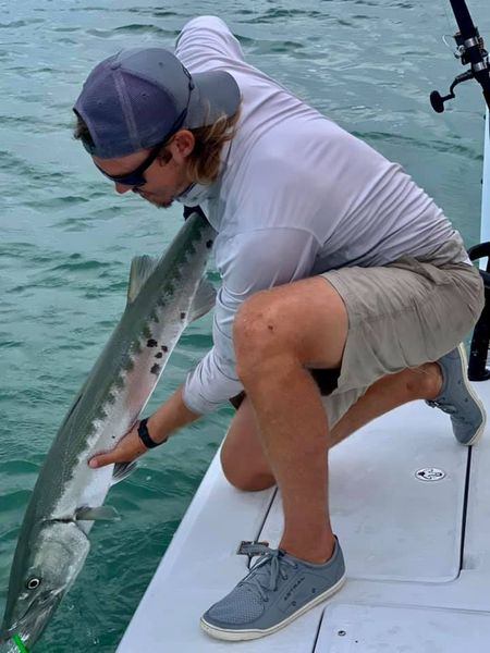 1 great barracuda fish caught in Cudjoe Key