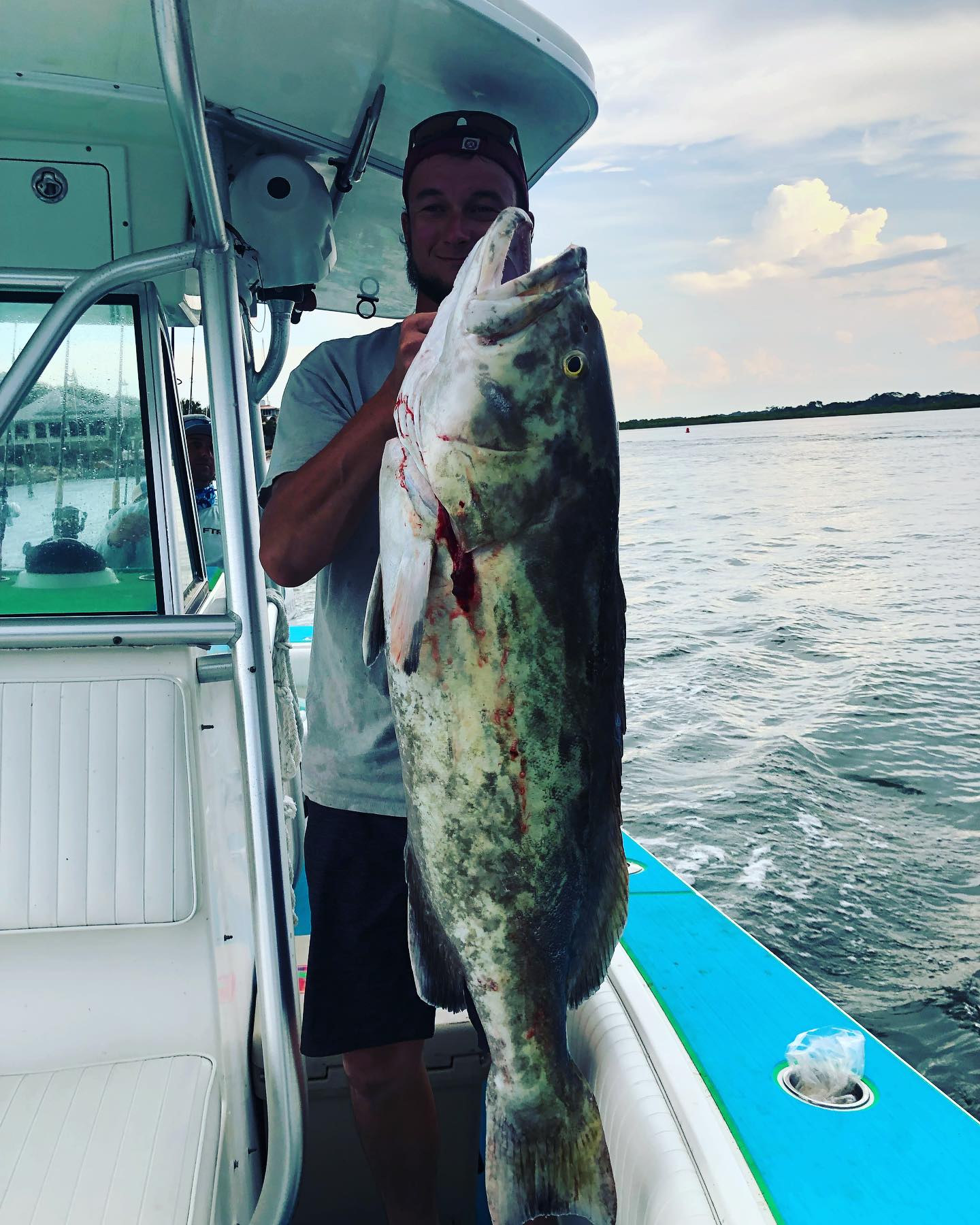 Two people fishing on the coast in South Daytona