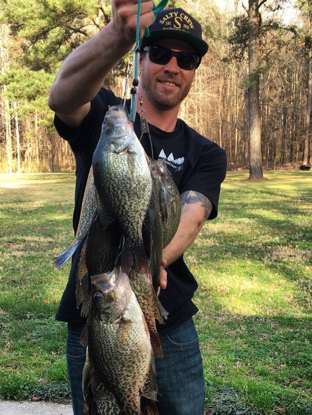 Two crappie fish caught in VA
