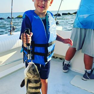 Angler with one fish at Fernandina Beach