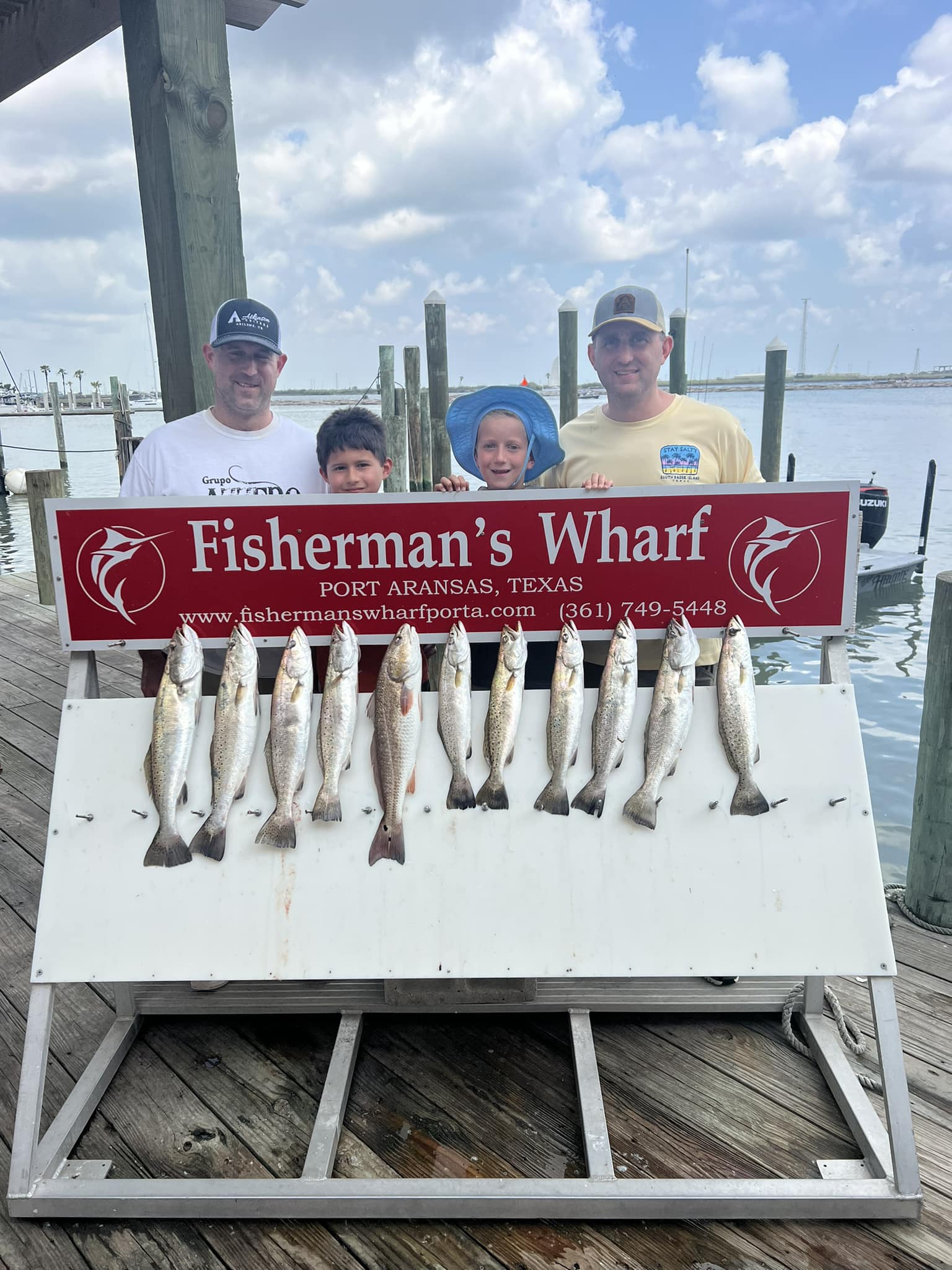 8 spotted weakfish, redfish, and spotted weakfish caught in TX