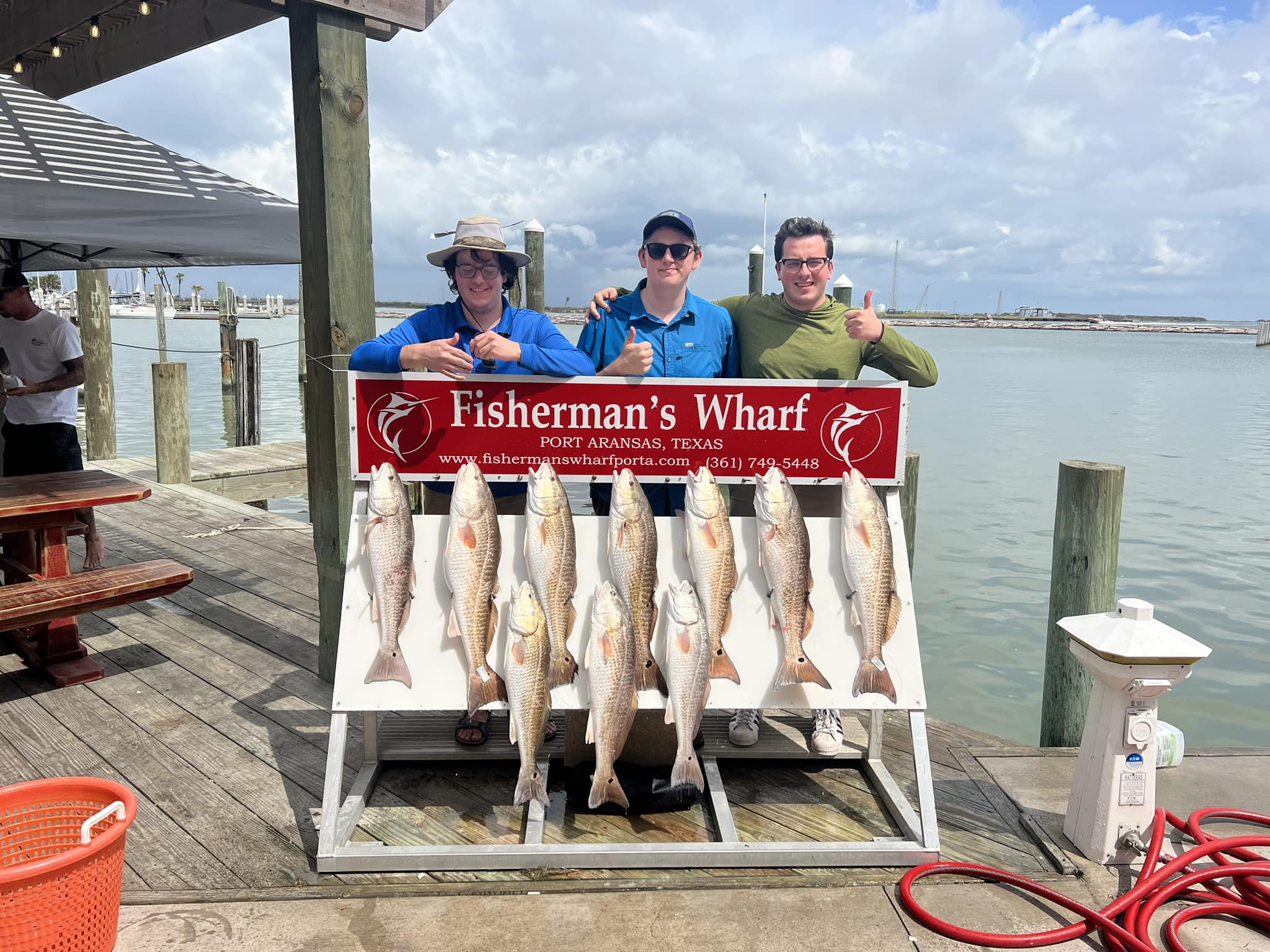 7 redfish caught in Port Aransas, Texas