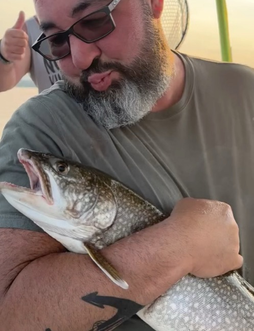 Lake trout caught fishing in Peru NY