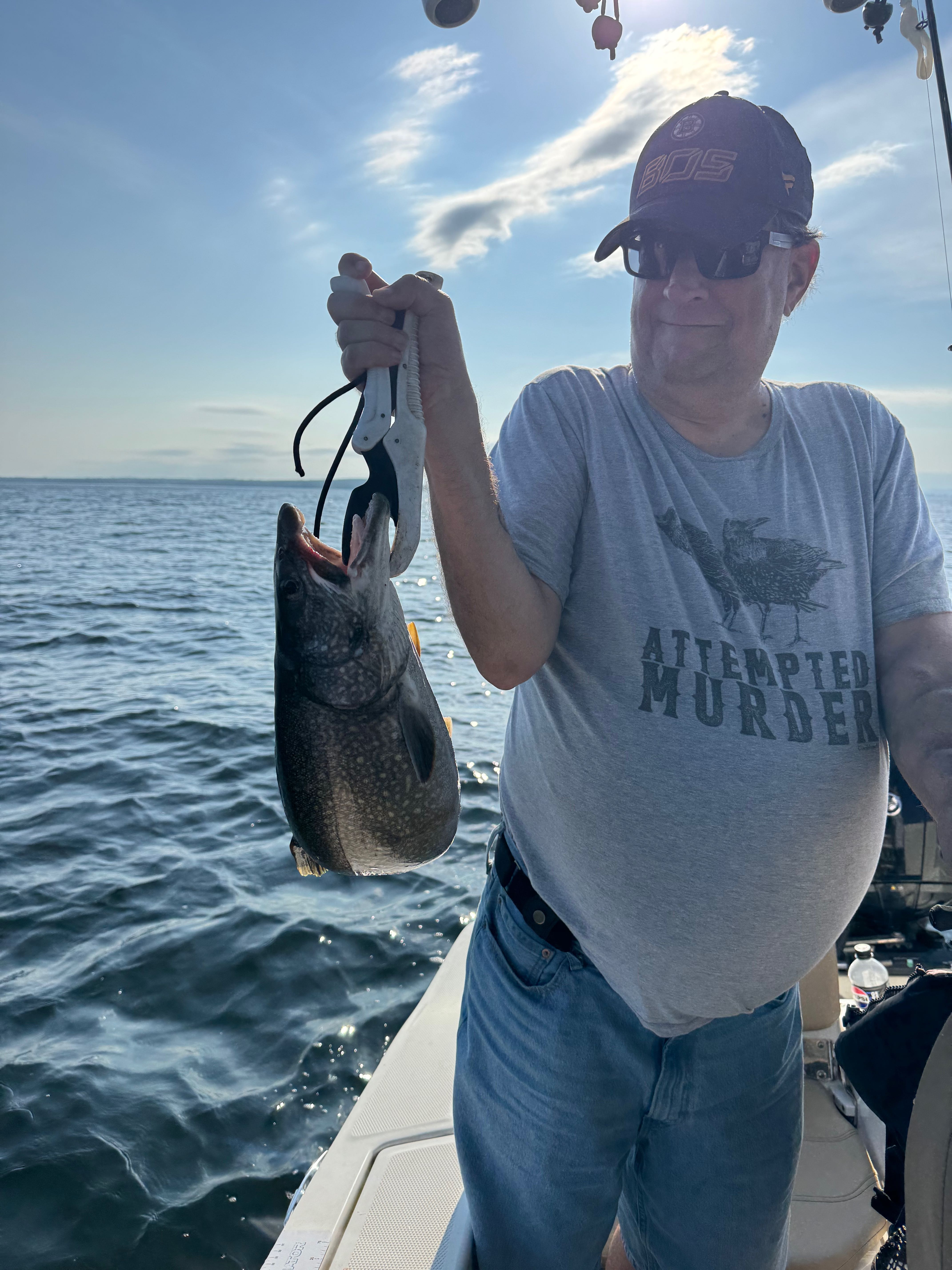 Lake trout caught while fishing in Peru NY