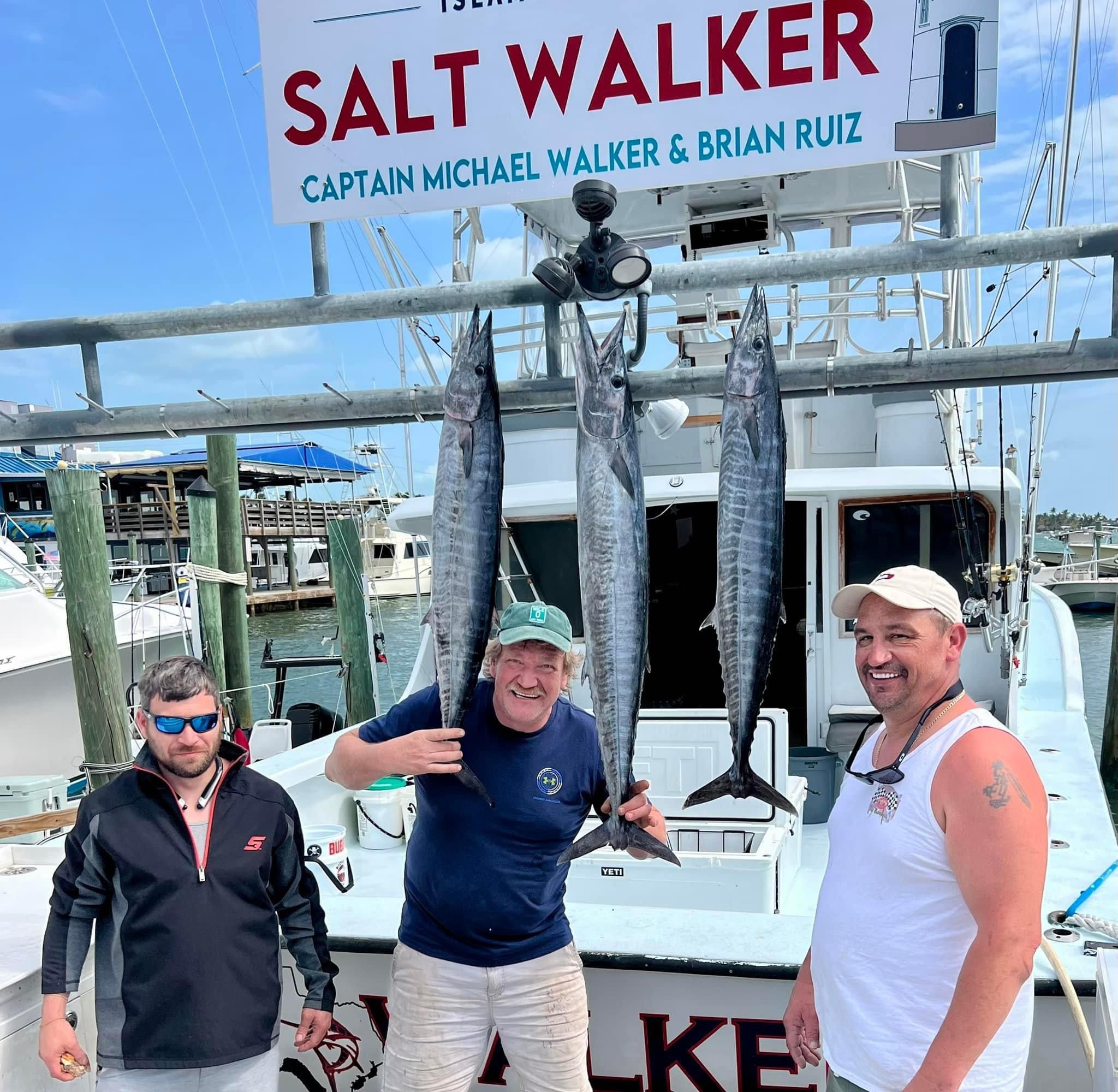 3 wahoo fish caught while fishing in FL