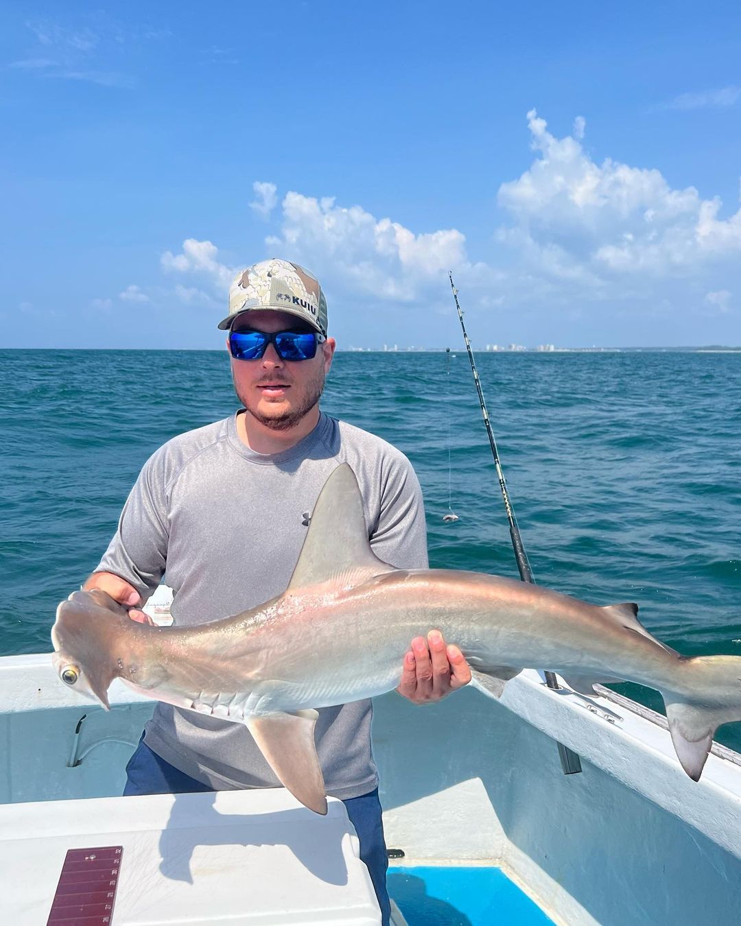 Angler with a 33-inch Atlantic Sharpnose Shark caught while fishing in SC