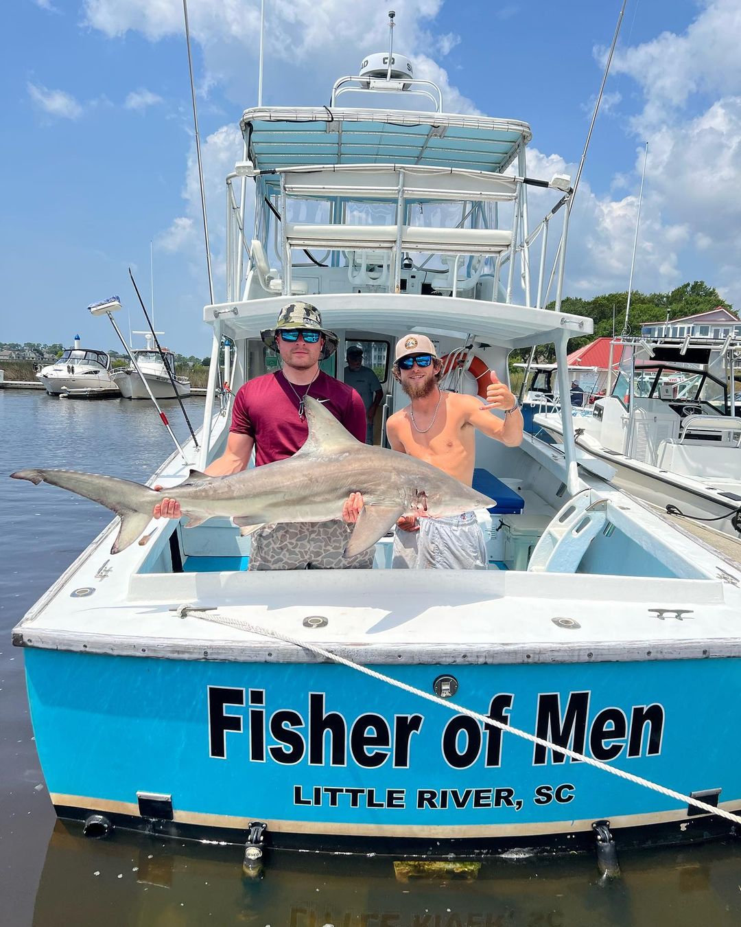 Blacktip shark caught while fishing in Little River