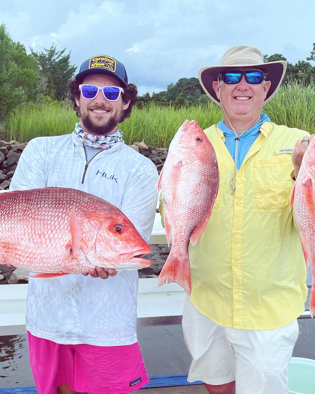 Two people fishing in South Carolina