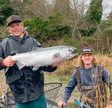 Fishing in OR with 2 people and a 22-inch fish