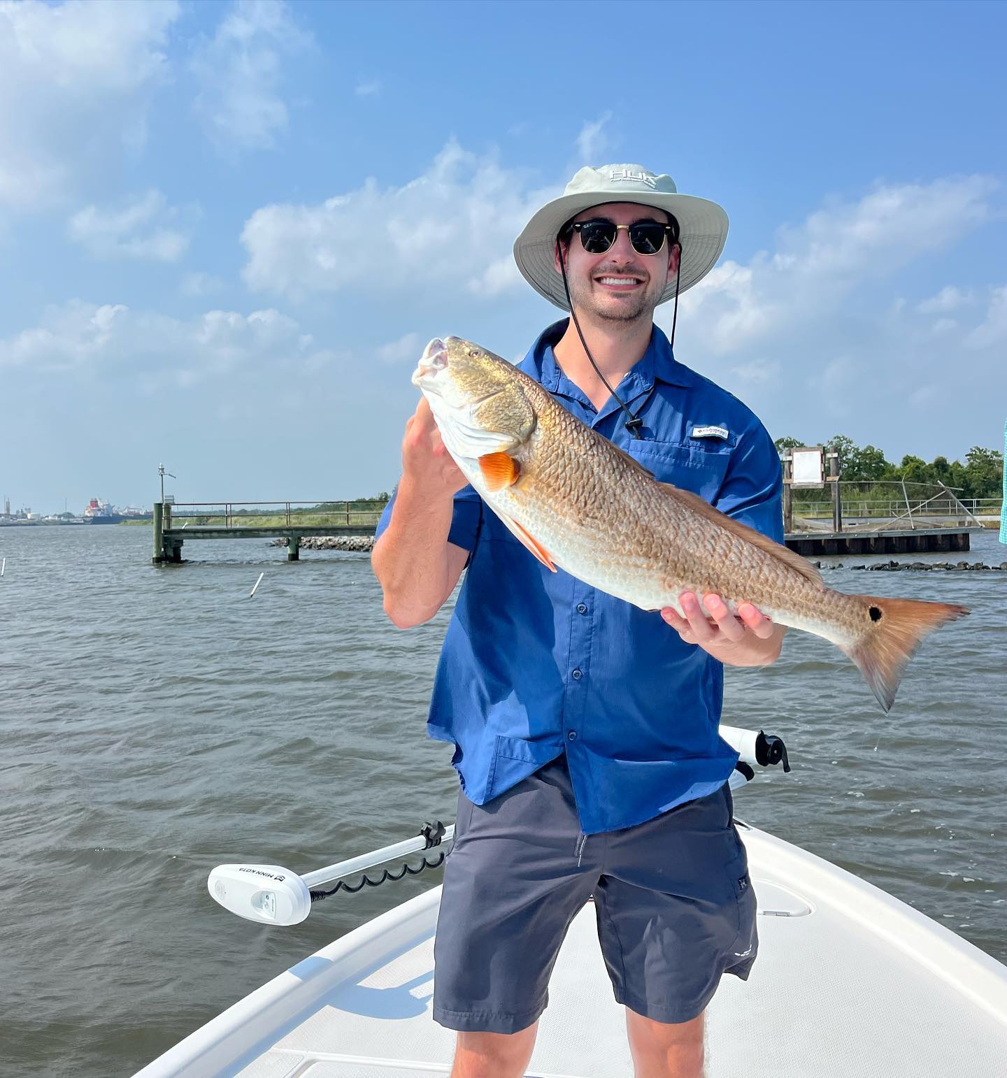 One angler fishing in LA