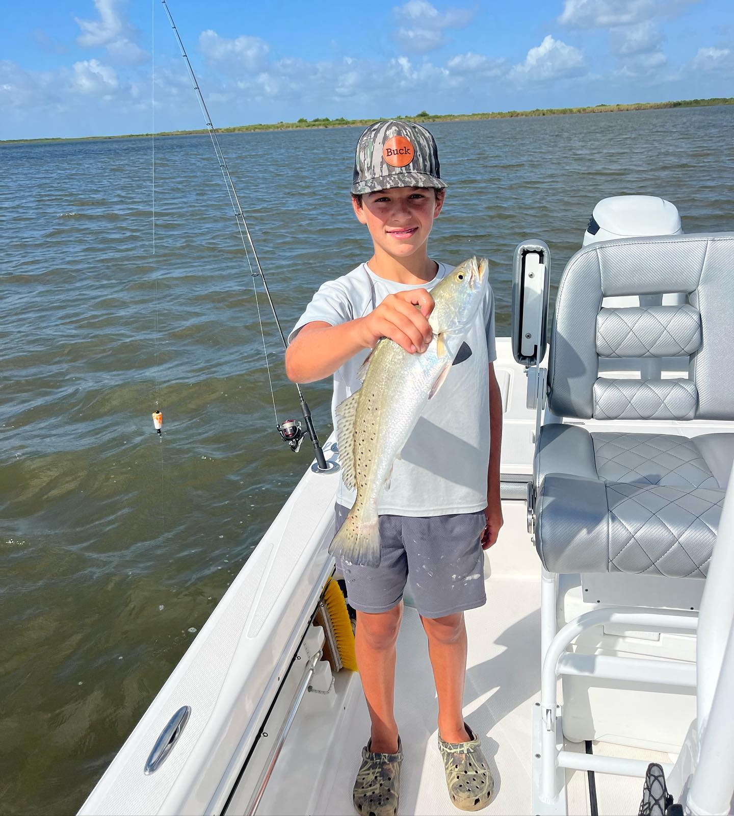 Angler fishing at Lake Charles
