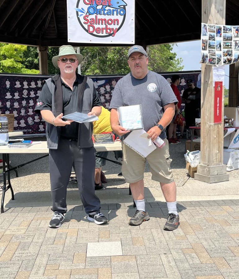 Two anglers caught a fish in Hamilton