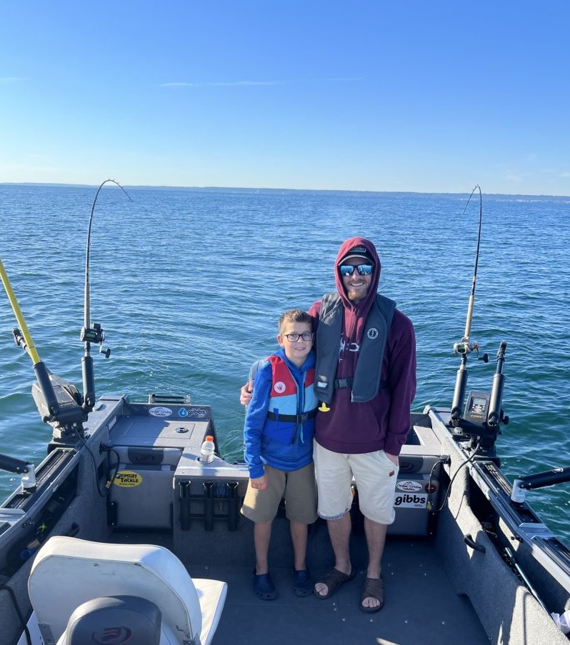 Two people fishing in Hamilton