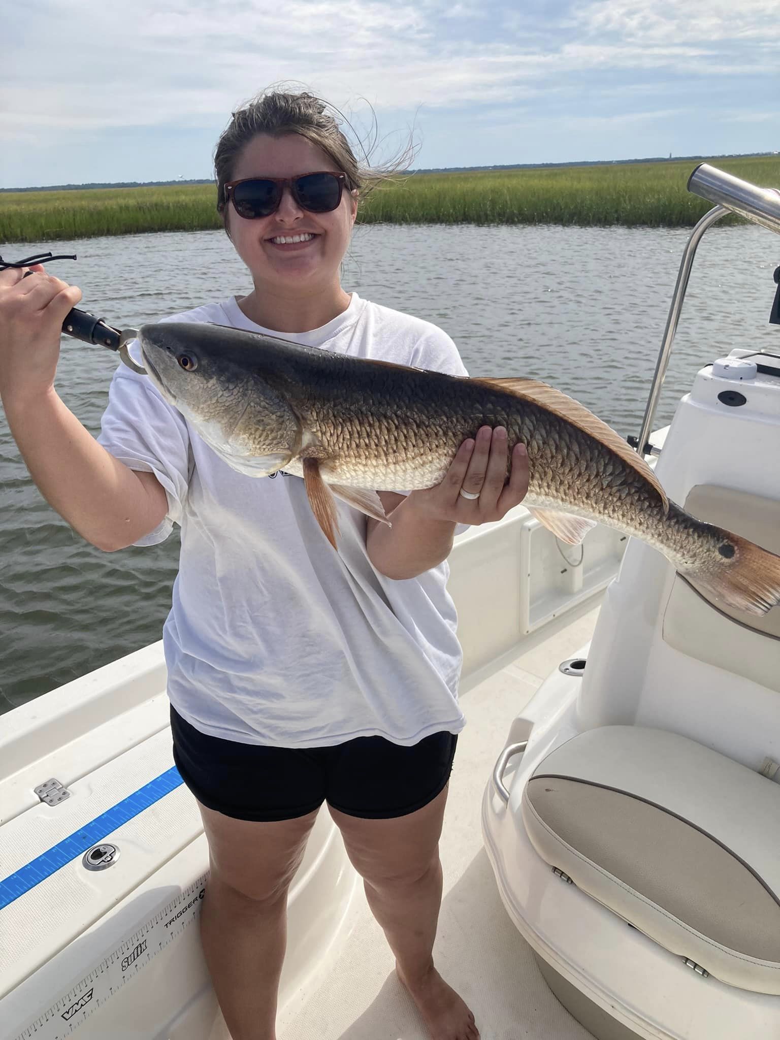 Redfish caught by an angler in North Carolina