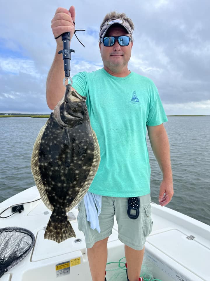 A Southern Flounder fish caught in North Carolina